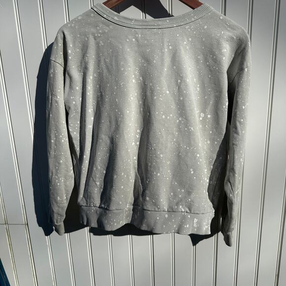 Jungmaven Womens Paint Splatter Sweatshirt Greige White Small EUC Hemp Cotton - Picture 2 of 16